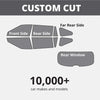 Custom cut car pattern for front and rear side.