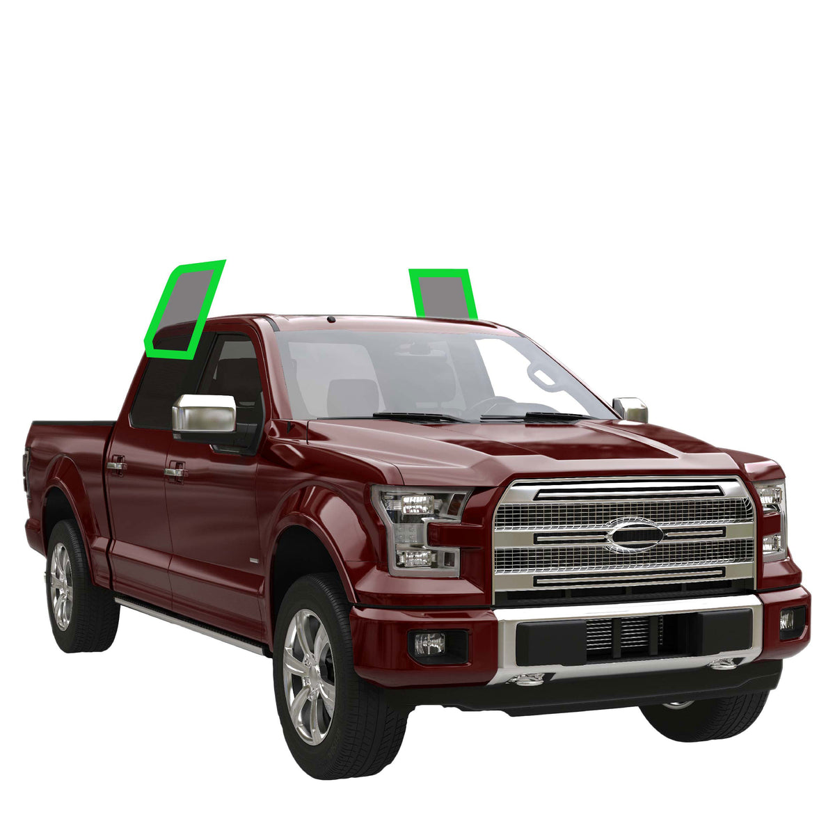 Custom Precut Window Tint for Pickup Rear Sides – GreenfilmUSA
